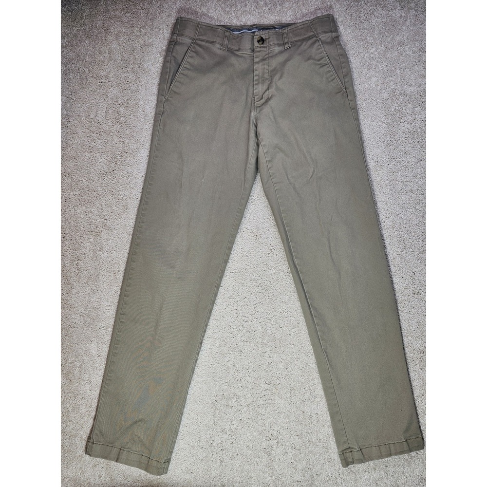 Haggar Life Khaki Dress Pants Mens 32x34 Straight Leg Khaki Tan